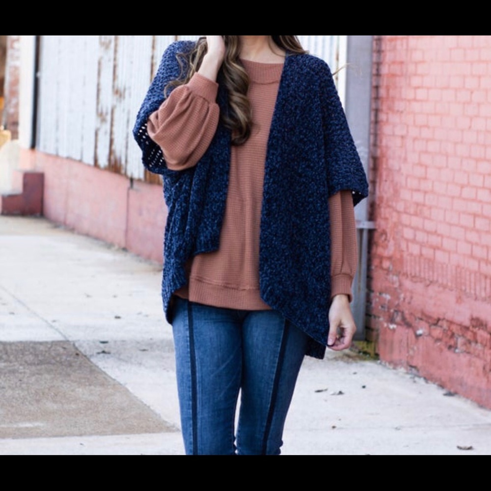 Chenille shrug